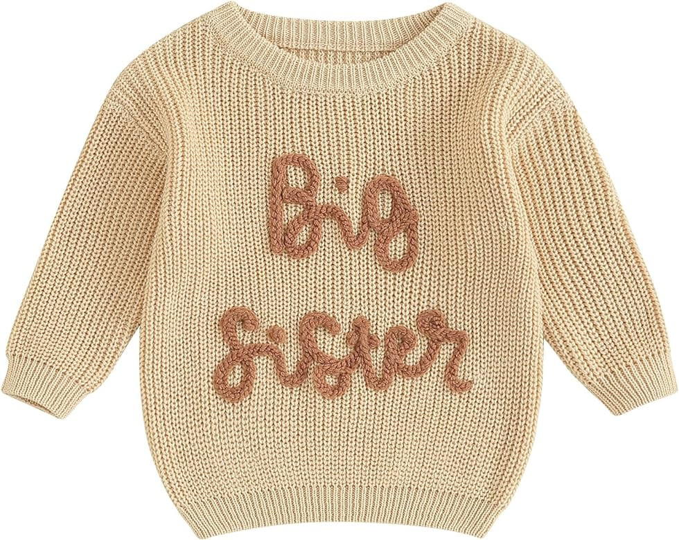 Dcohmch Big Sister Little Brother Matching Outfits Long Sleeve Sweatshirt Romper Shirt Baby Boy G... | Amazon (US)