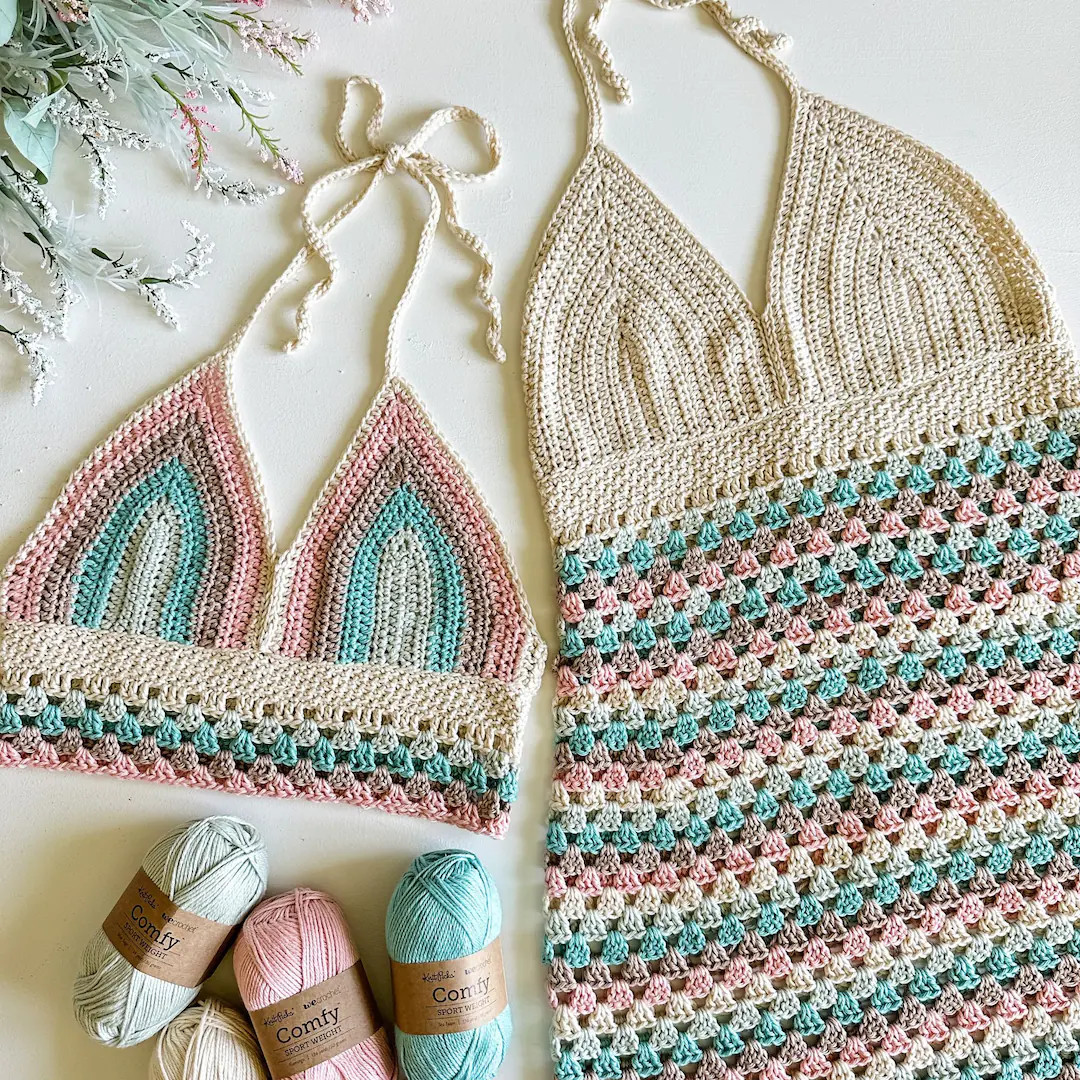 CROCHET PATTERN & VIDEO/ Crochet Halter Top, Crochet Beach Cover-up, Crochet Dress, Granny Stitch... | Etsy (US)