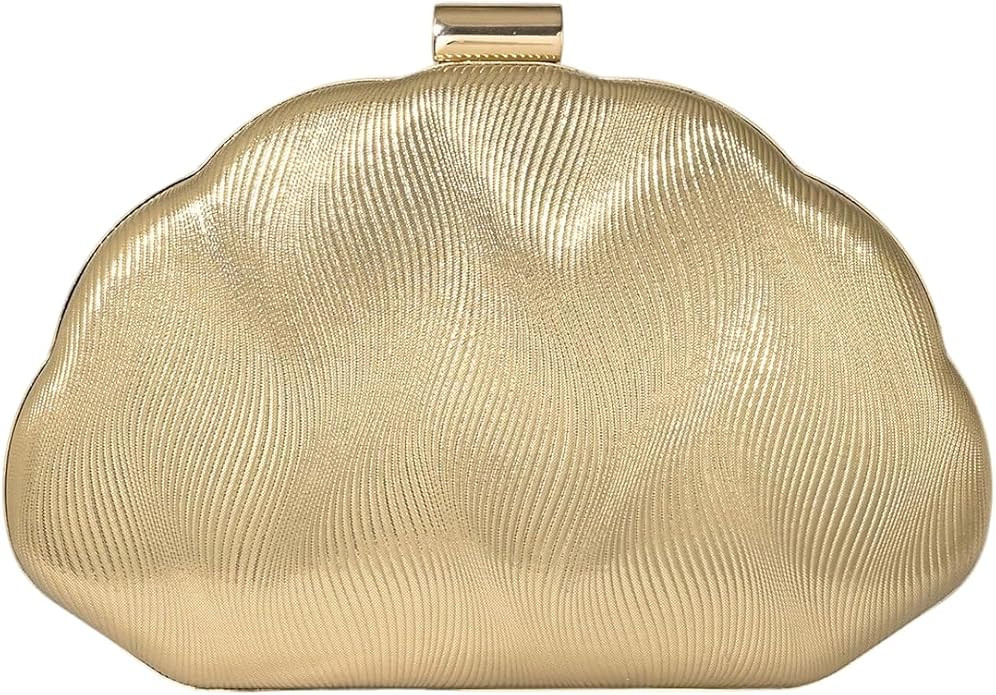 Verdusa Women's Clutch Purses Seashell Shaped Evening Handbag Metallic Chain Strap Mini Crossbody... | Amazon (US)
