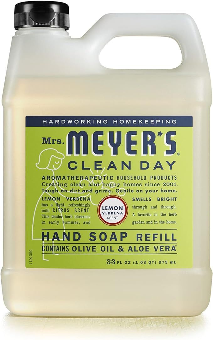 Mrs. Meyer's Hand Soap Refill, Made with Essential Oils, Biodegradable Formula, Lemon Verbena, 33... | Amazon (US)