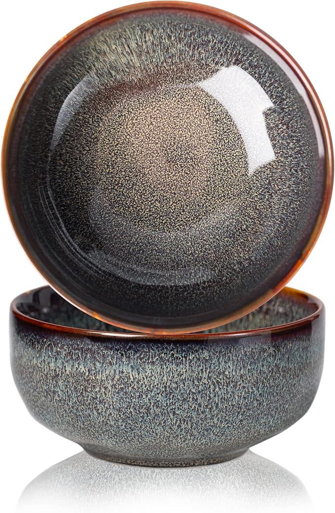 22 Ounce Serving Bowls Set - Ceramic Bowl Set of 2-5.75 inch for Salad, Soup,Cereal Bowls for Kit... | Amazon (US)