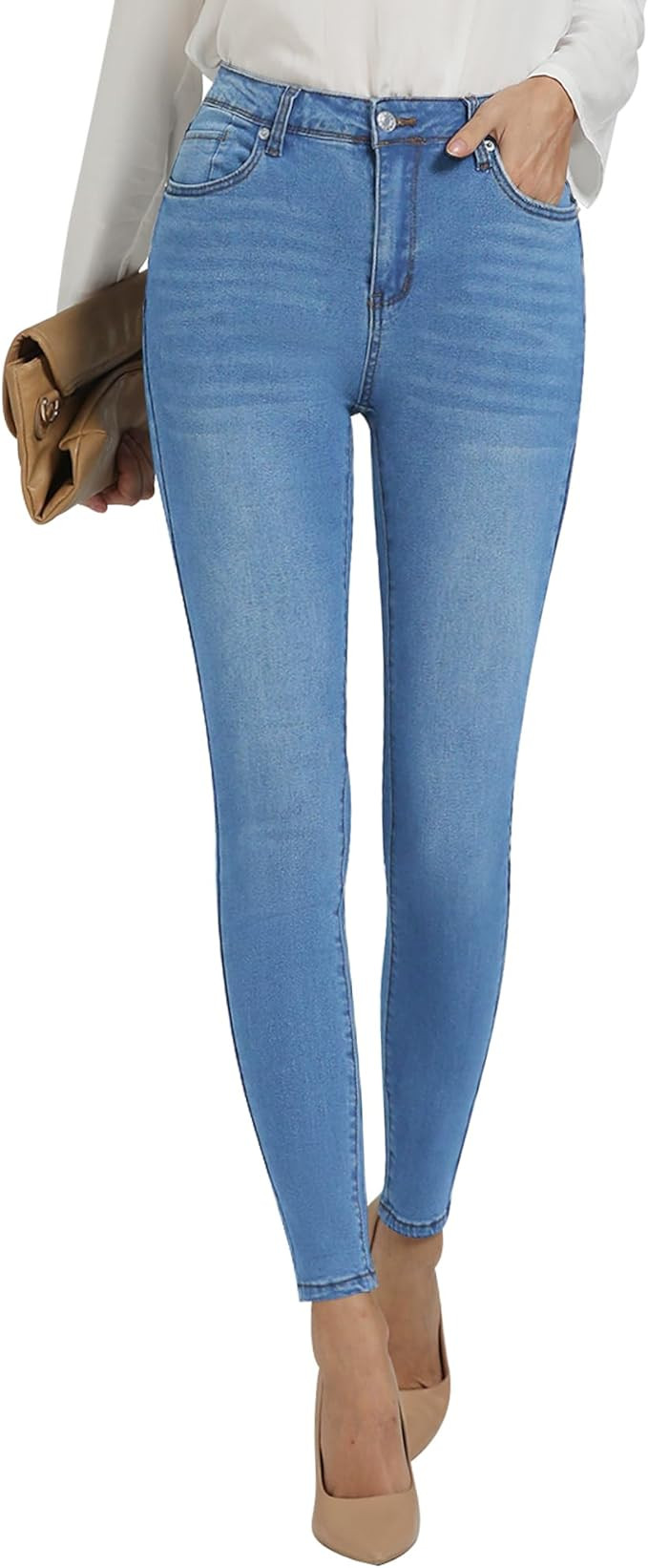 GRAPENT Skinny Jeans for Women High Waist Stretchy Classic High Rise Slimming Jeggings Denim Trou... | Amazon (US)