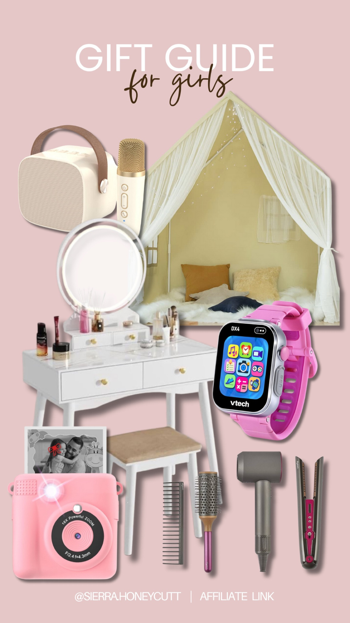 Amazon gift guide for girls! 

Kids, family, home, vanity, watch, tent, camera, Dyson hair tools, karaoke 

#LTKHoliday #LTKGiftGuide #LTKSeasonal