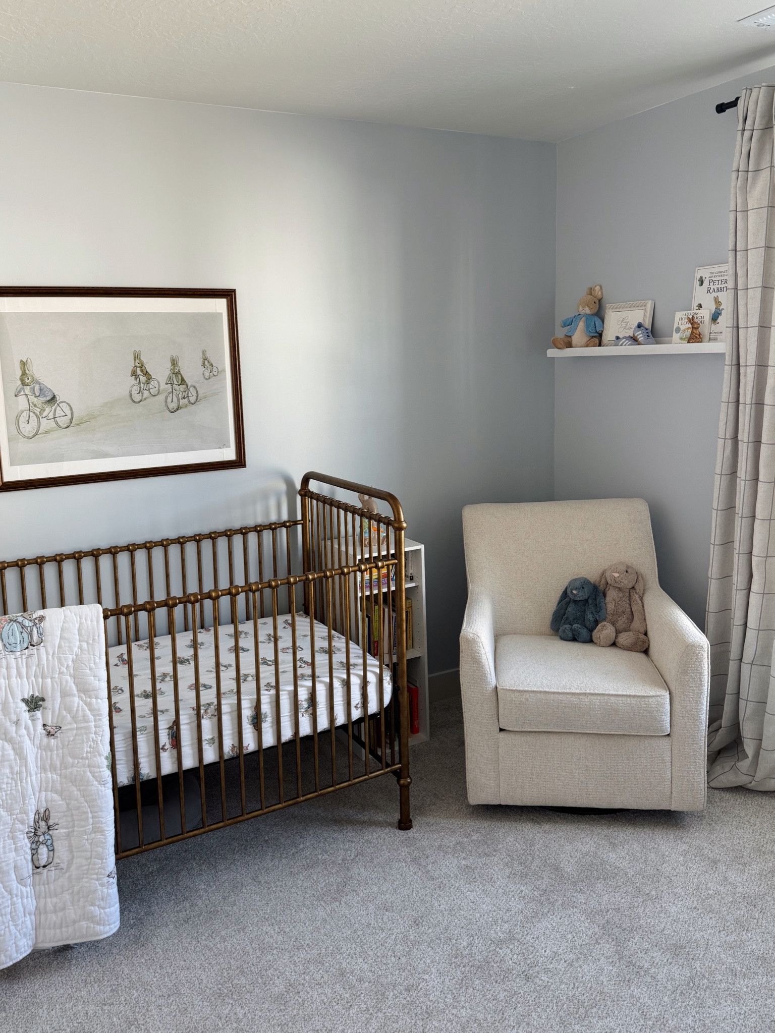 Henry’s Peter Rabbit nursery! My favorite room in the house!🩵🐰 

#LTKHome #LTKKids #LTKBaby