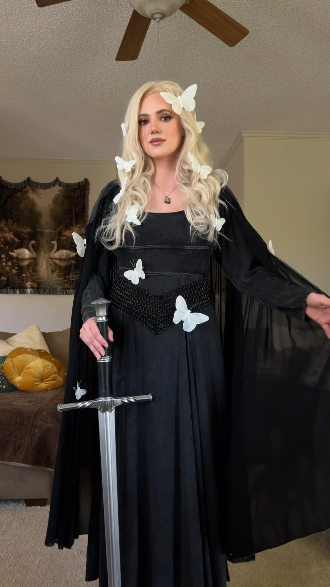 The knight and the moth inspired costume ⚔️🩶 dress is the Leia Maxi by Holy Clothing

#LTKSeasonal #LTKgrwm