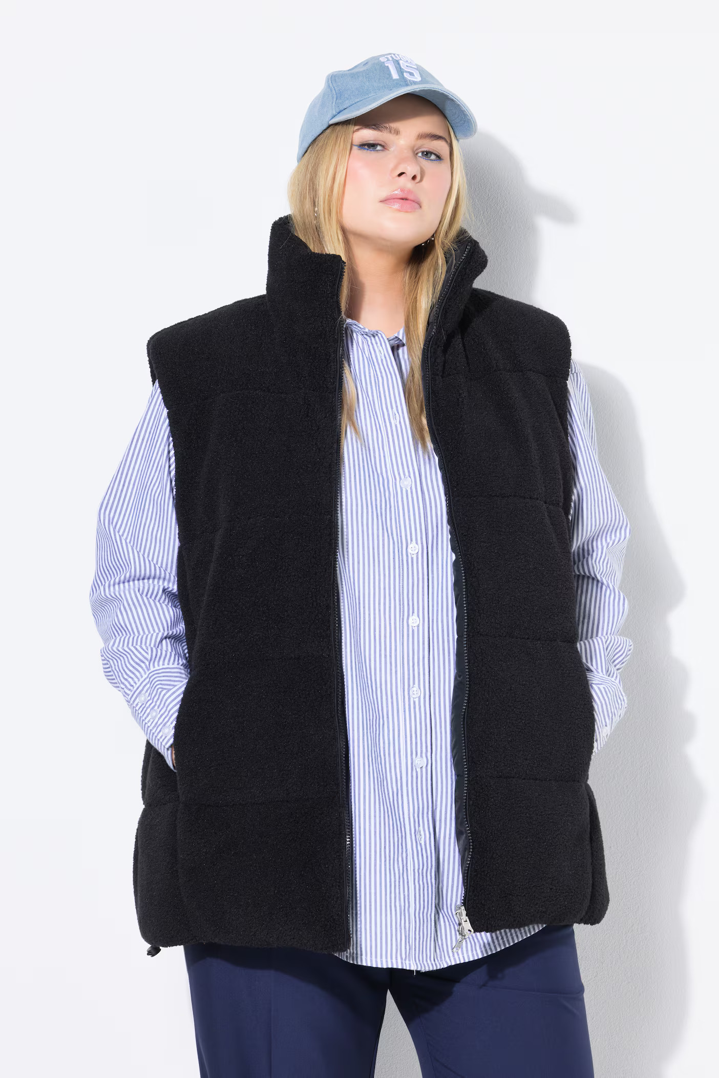Reversible Teddy Fleece Vest | Ulla Popken - US