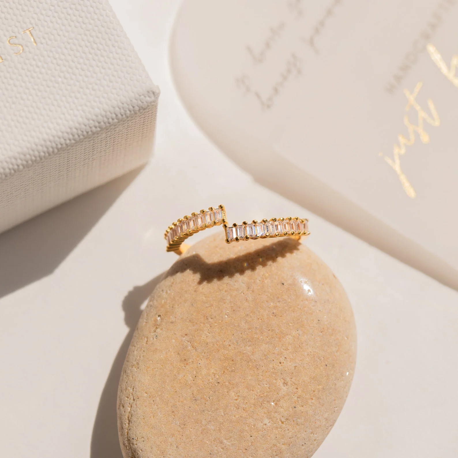 Elora Baguette Infinity Wrap Ring | Caitlyn Minimalist | Caitlyn Minimalist