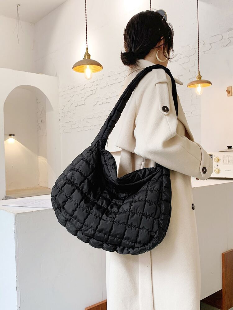 Large Capacity Quilted Shoulder Bag | SHEIN