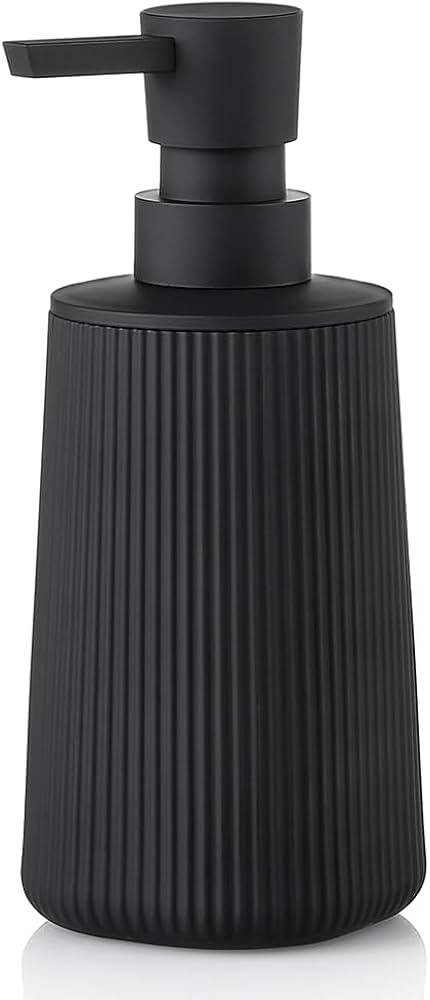Small Soap Dispenser for Bathroom and Kitchen, Modern Farmhouse Striped Style Plastic Hand Soap D... | Amazon (US)