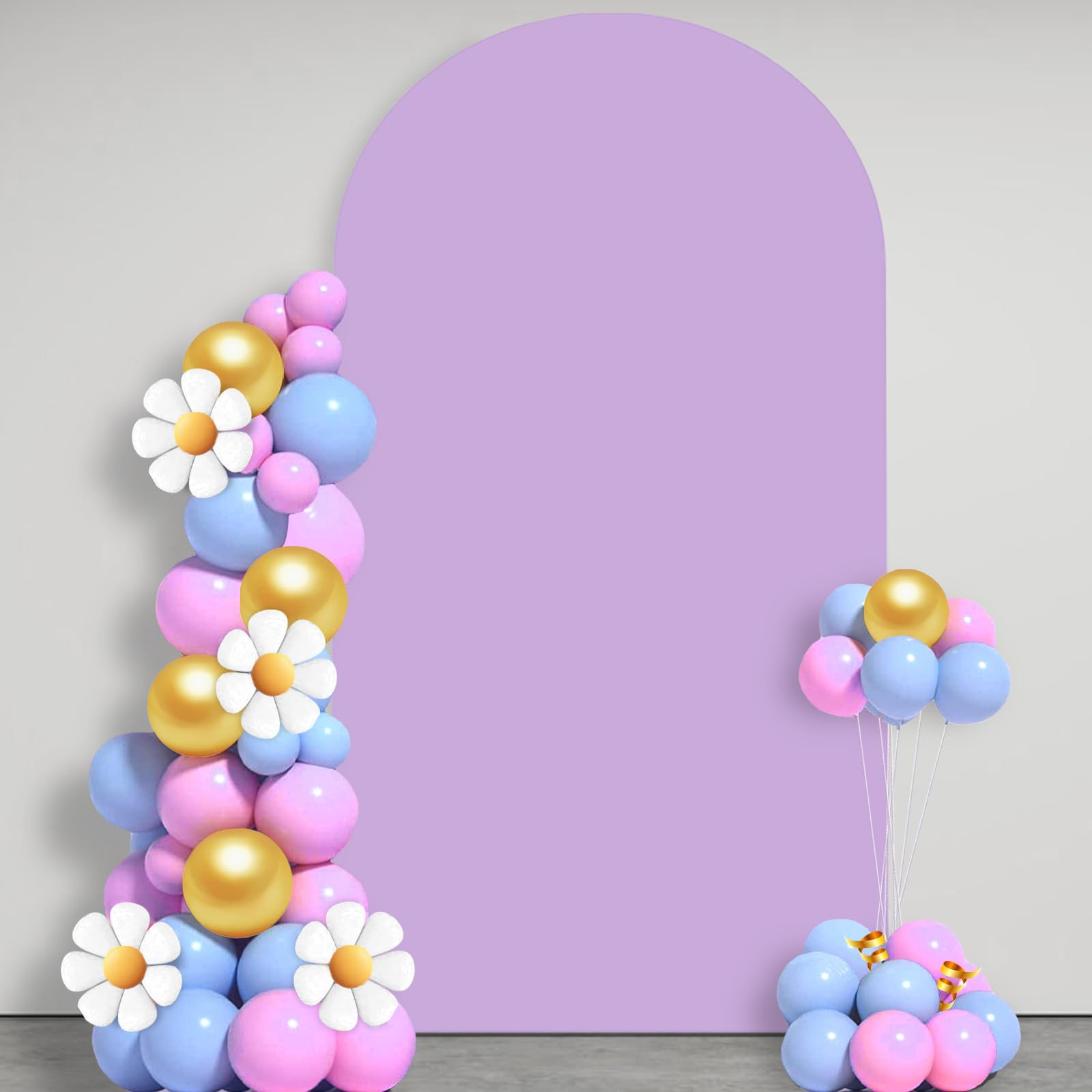 7.2 FT Arch Backdrop Cover, Wedding Lavender Arch Covers Stretchy Backdrop Spandex Fitted for Bab... | Amazon (US)