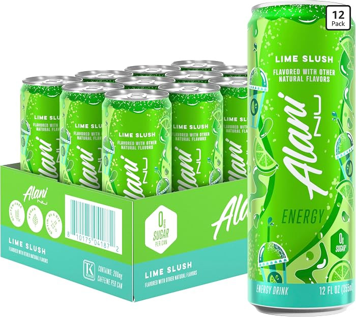 Alani Nu Lime Slush Sugar Free Energy Drink (Pack of 12) | Amazon (US)