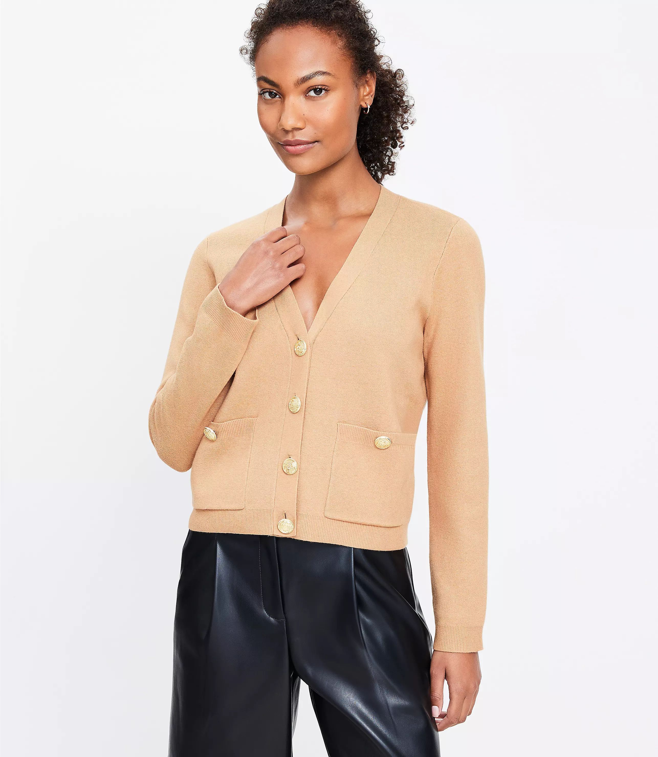 V-Neck Sweater Jacket | LOFT