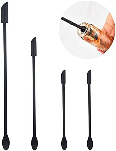 4 Pieces Mini Silicone Spatula Set, Small Rubber Spatula for Makeup, Thin Jar Scraper for Kitchen... | Amazon (US)