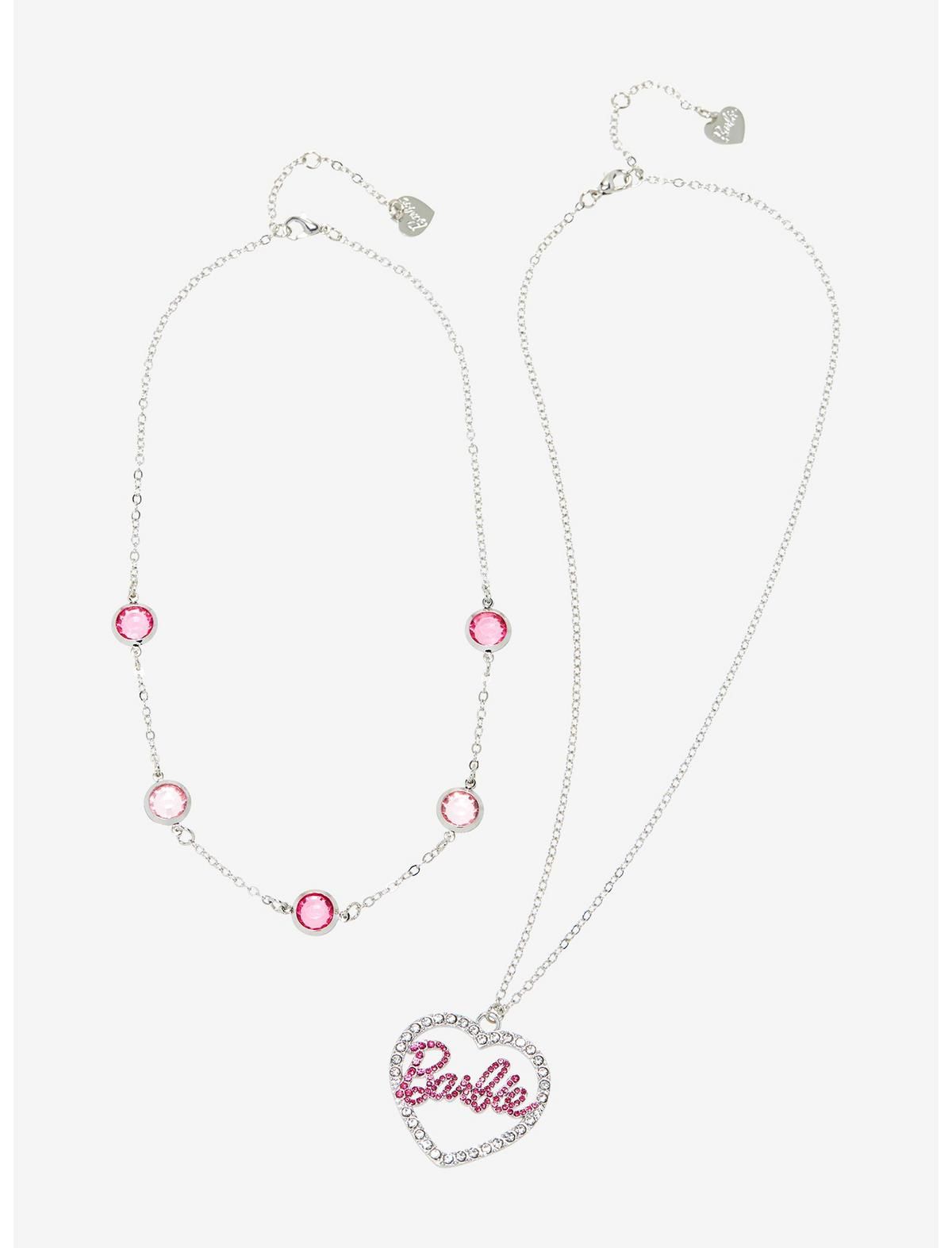 Barbie Heart Rhinestone Necklace Set | Hot Topic | Hot Topic