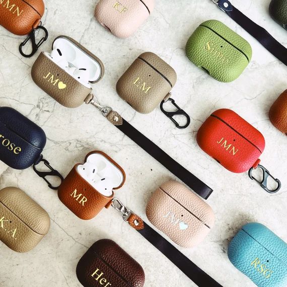 Personalized Airpods Pro Airpods 1/2/3 Pebble Leather Case | Etsy | Etsy (US)