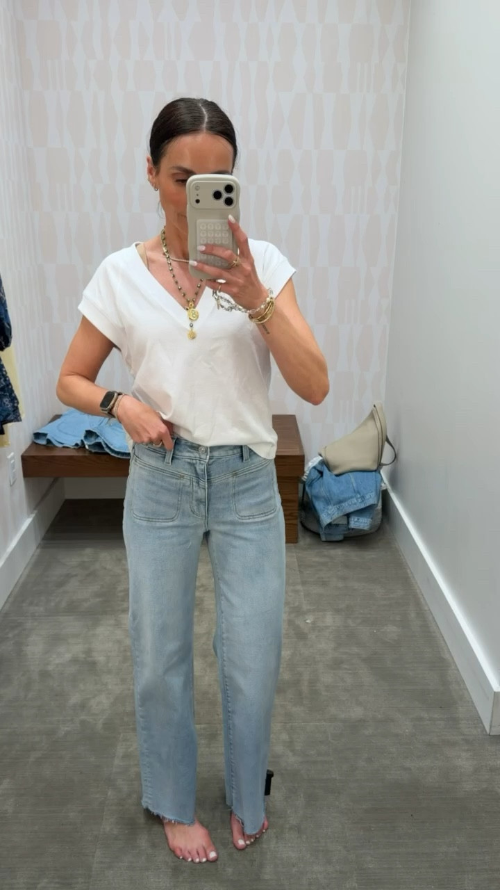Elevated casual outfit, white tee, Paige jeans, annabrstyle

#LTKOver40