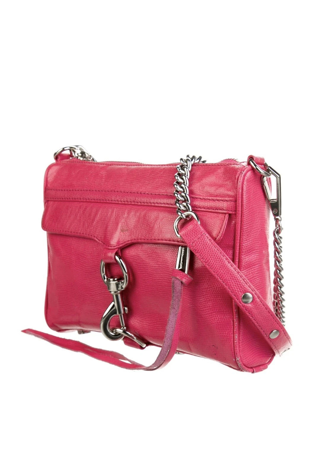 Rebecca Minkoff Mini MAC Pink Leather Zipper Crossbody Shoulder Bag | eBay AU