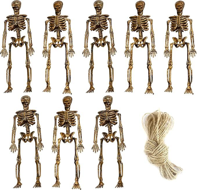 Suiwen 8 Pack Halloween Skeletons, Skeleton Garland, Halloween Decoration Skull, 5.9inch Full Bod... | Amazon (US)