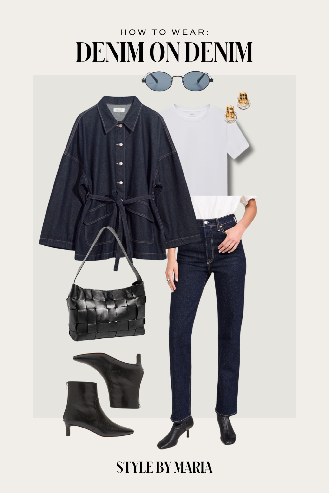 Styling my favorite fall trends - denim on denim
Fall outfit idea
& other stories denim jacket
Mango white tee
Levi’s dark indigo jeans 
Shopbop woven handbag
Madewell black booties
Le specs sunglasses 

#LTKStyleTip #LTKSeasonal #LTKFindsUnder100