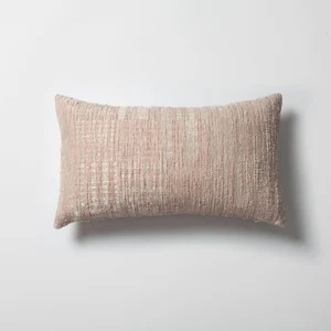 Pink Tweed Jacquard Pillow Cover: Tufted Abstract Woven Lumbar | Etsy (Global)