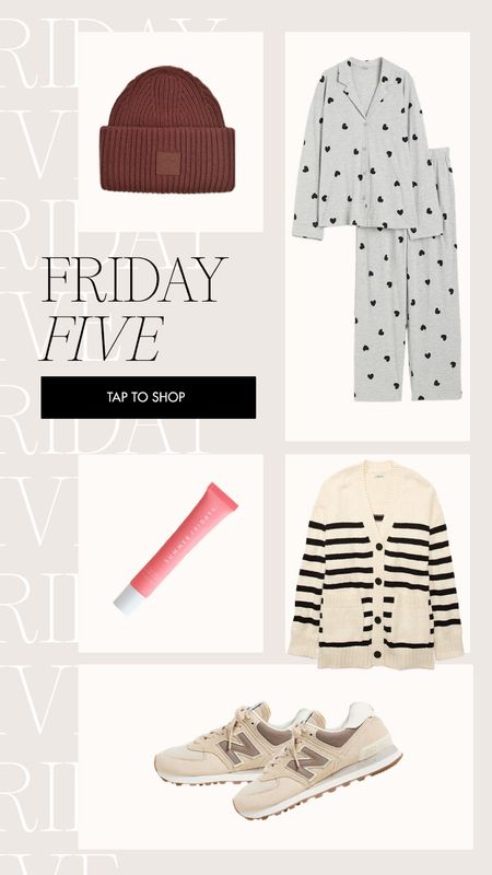 New series: the Friday five 💓 will be sharing products and items on my radar or best sellers, etc.! 🥰🫶🏼 

Friday top 5, Friday 5, summer Fridays, Valentine’s Day pajamas, striped cardigan, Varley faves, Varley favorites 

#LTKSeasonal #LTKbeauty #LTKfindsunder100