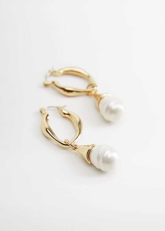 Pearl pendant earrings | MANGO (US)