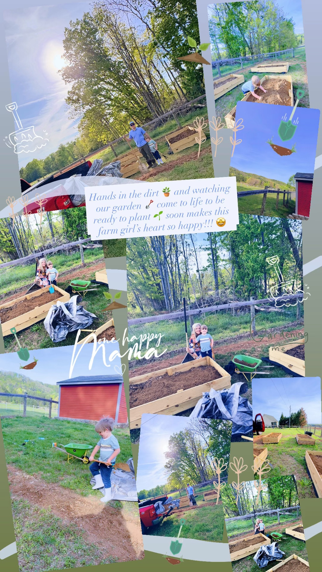 Hands in the dirt 🪴 and watching our garden 🪏 come to life to be ready to plant 🌱 soon makes this farm girl’s heart so happy!!! 🤩