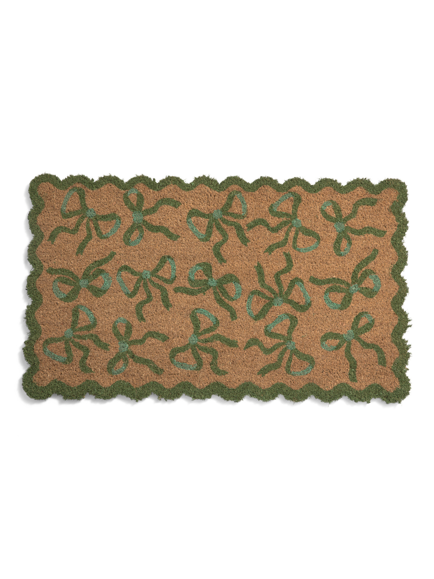 20x34 Coir Bows Scalloped Doormat | TJ Maxx