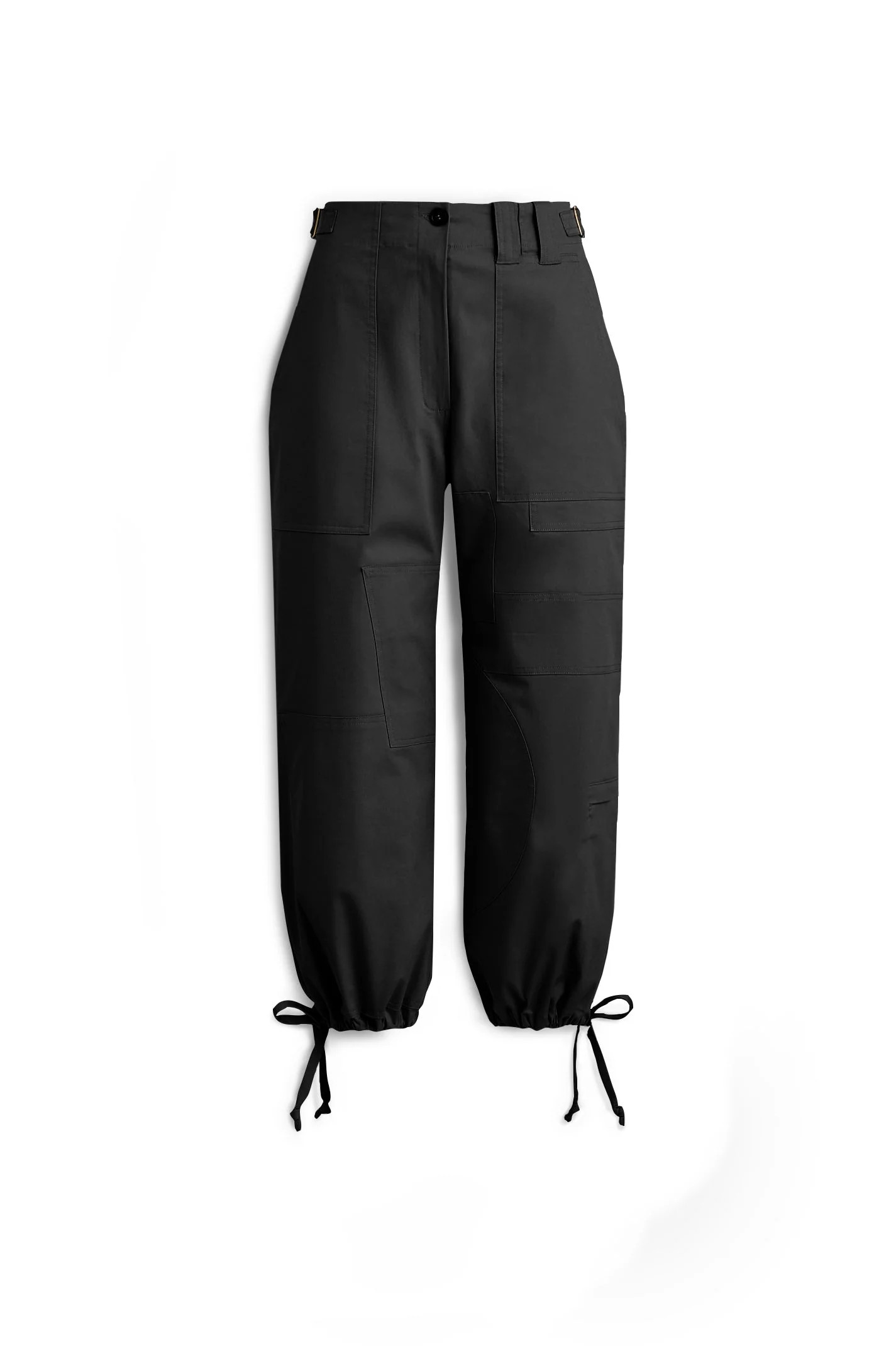 COTTON SATEEN CROPPED CARGO - BLACK - Scanlan Theodore | Scanlan Theodore US