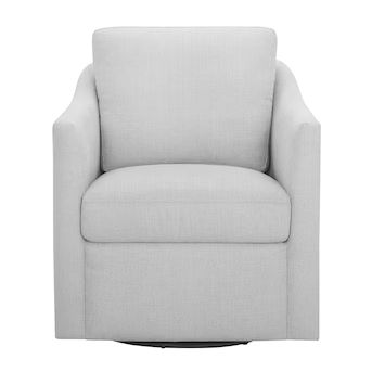 allen + roth Hoatley Modern Light Gray Swivel Accent Chair | Lowe's