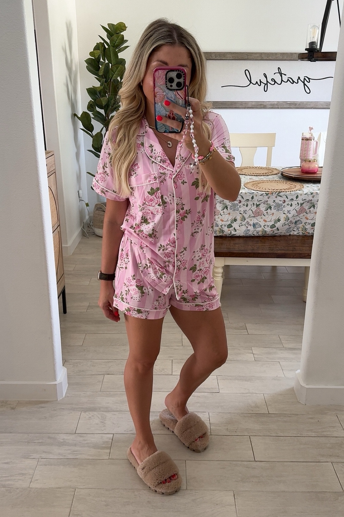 Comfy and soft pjs!
Size small
Ugg slippers tts
Walmart pjs are my favorite! 

#LTKFindsUnder50 #LTKShoeCrush #LTKFindsUnder100