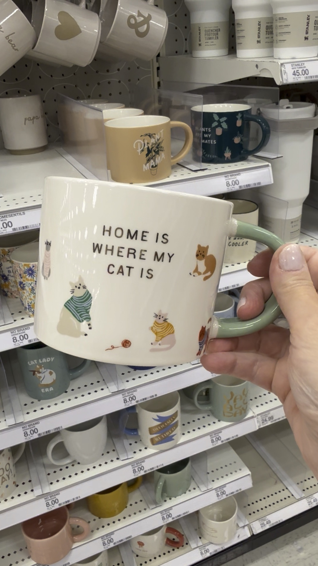 For all the cat Moms and cat Dads…truer words have never been spoken. 🐈

This is such a cute mug featuring a mint green handle and images of different cat breeds. 🐈‍⬛

And if you’re a mosaic artist, it would also be fun to use pieces of this mug in a mosaic….but only if it broke on its own first. 😉 For mosaic tips, tutorials + inspiration please visit my YouTube channel: YouTube.com/julieweilbacher, and follow @julieweilbacher on Instagram.

#cutecoffeemug #giftsforcatmoms #giftsforcatdads #catmug #homeiswheremycatis #target #giftsfocatowners #mosaic

#LTKMothersDay #LTKHome