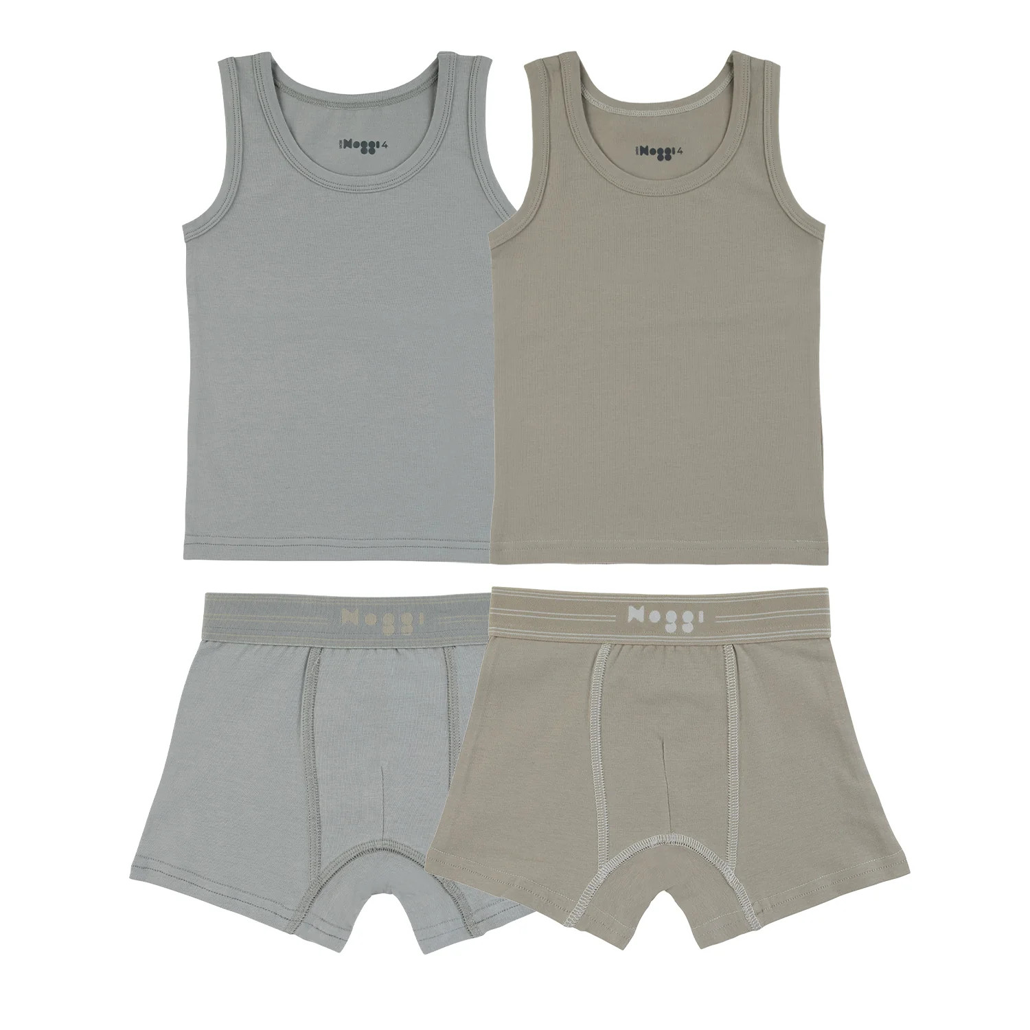 Logo Band Taupe + Blue (2 Sets) | Noggiwear