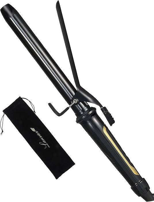 Lanvier 1 Inch Extra Long Hair Curling Iron with Ceramic Tourmaline Barrel, Professional Hair Cur... | Amazon (US)