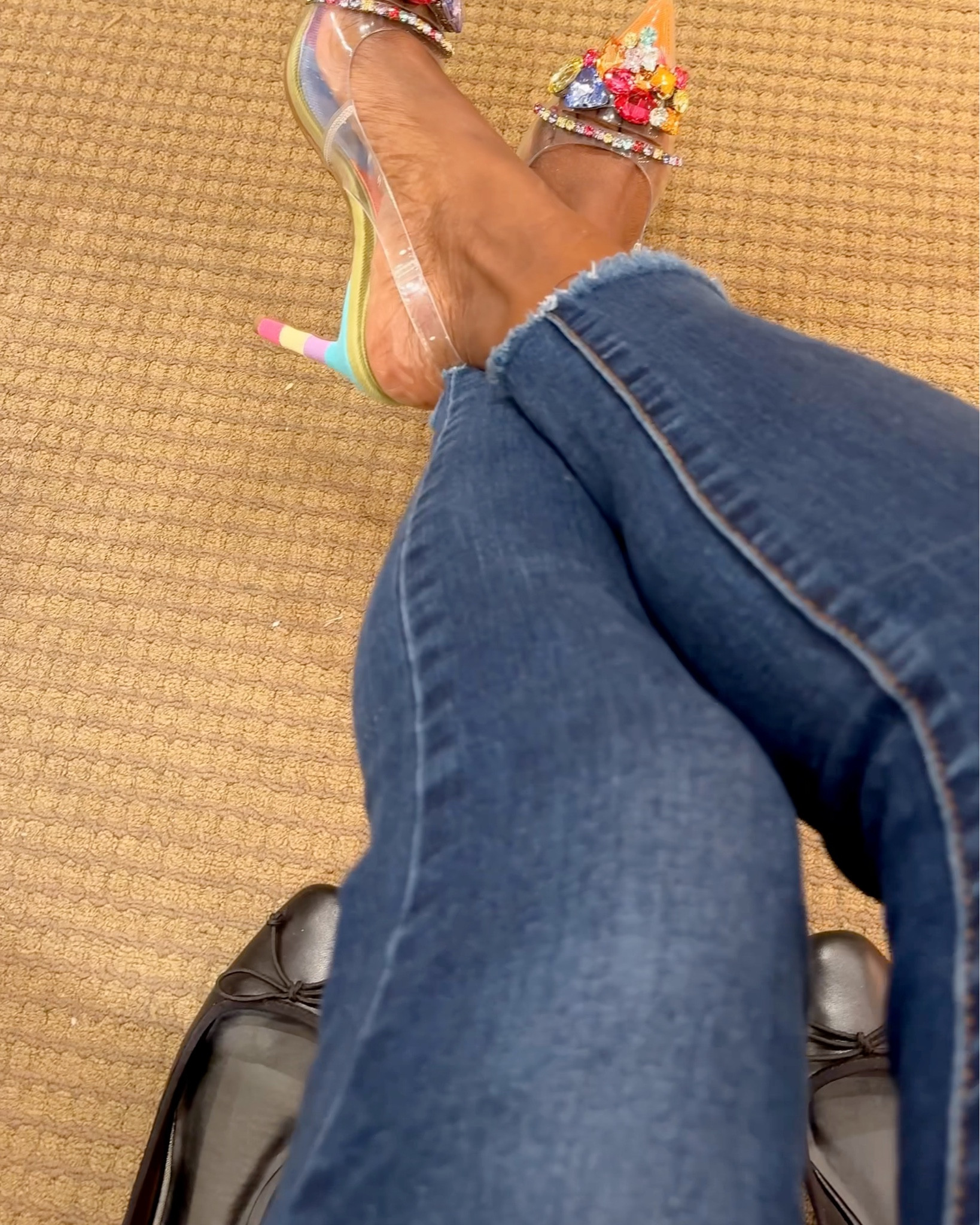 Fun Holiday Shoes 
Found these gorgeous heels. Love the multi color rhinestones and block color heel. Tried on a 9.5. and also a 10. True to size. Ended up purchasing the 10.  

Holiday Outfit, Shoes, Party Outfit, NYE Outfit, 

#LTKHoliday #LTKParties 

#LTKWatchNow #LTKOver40 #LTKShoeCrush