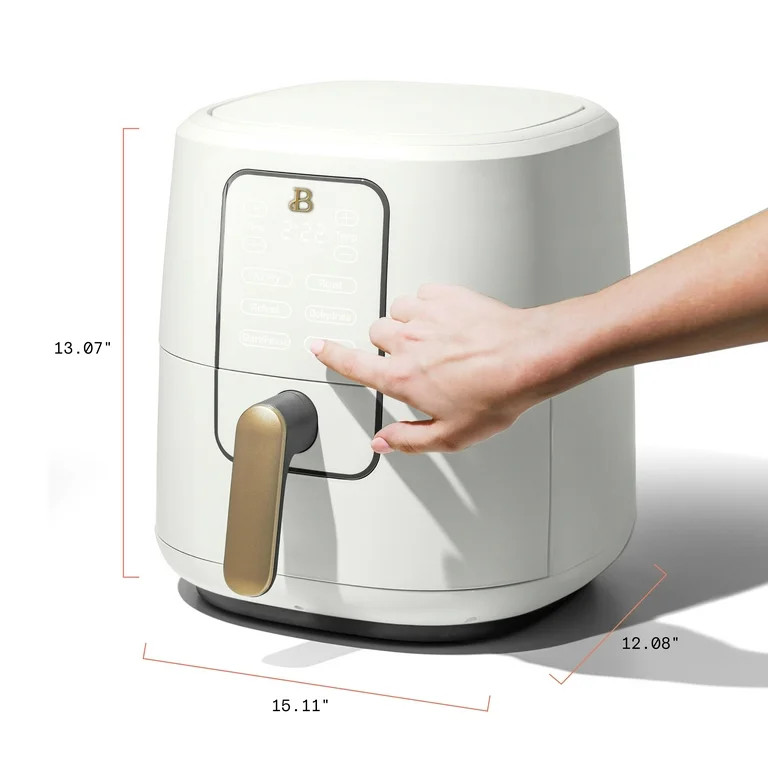 Beautiful 6-Quart Air Fryer with TurboCrisp Technology and Touch-Activated Display, White Icing b... | Walmart (US)