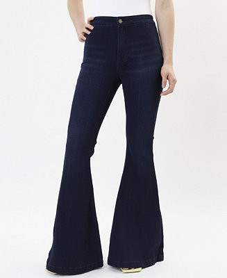 Women's High Rise Extreme Flare Two Pocket Jeans | Macy's