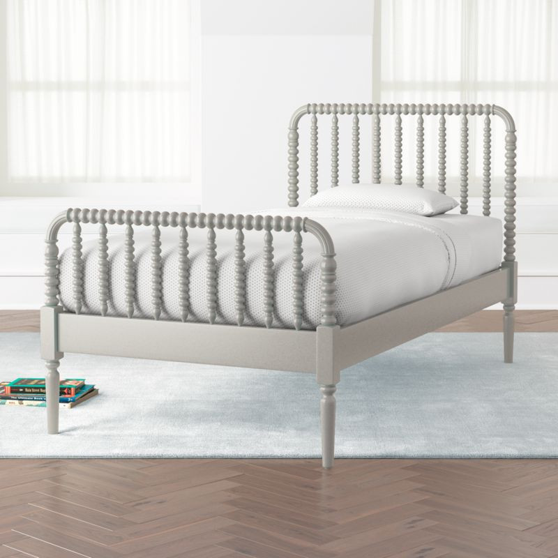 Jenny Lind Grey Twin Bed + Reviews | Crate and Barrel | Crate & Barrel