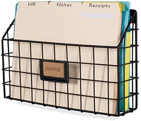 Wall35 Rivista File Holder Home Office Desk Organizer, Wall Mounted Wide Chicken Wire Mail Organi... | Amazon (US)