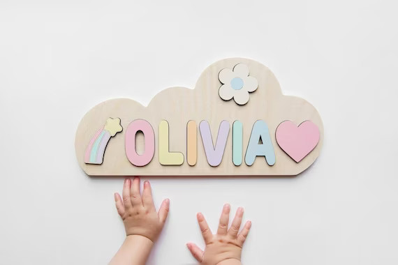 Wooden Name Puzzle | Toddler Toys | Baby Girl Gifts | Gift for Kids | First Birthday | Birthday G... | Etsy (US)