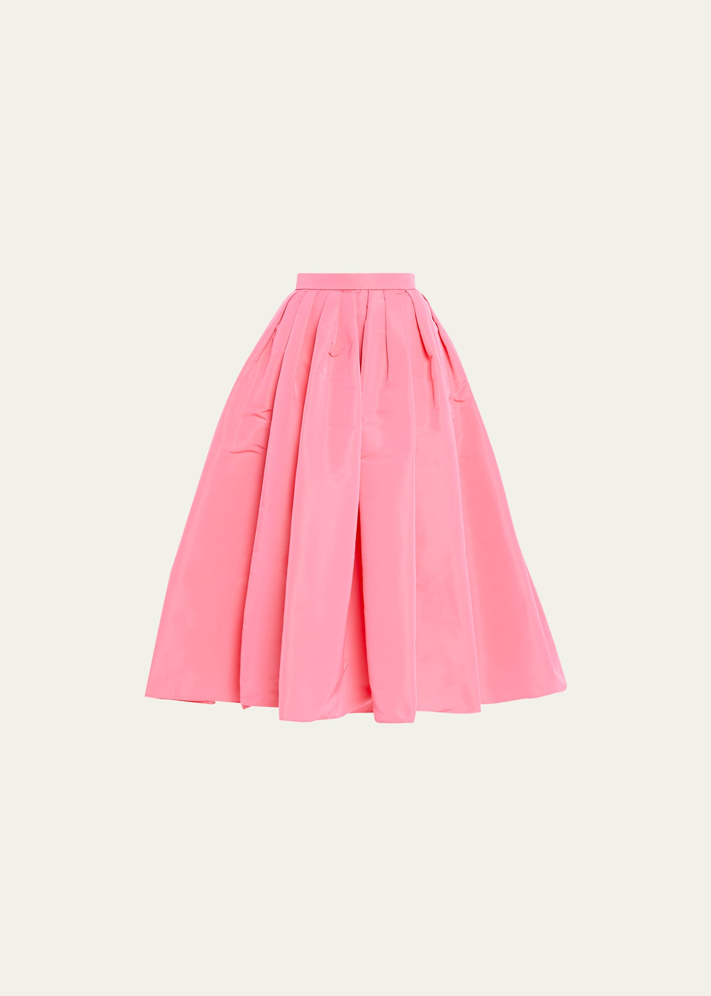 Alexander McQueen Pleated Polyfaille Circle Midi Skirt | Bergdorf Goodman