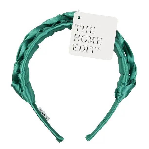 The Home Edit Braided Headband in Vibrant Green Satin - Walmart.com | Walmart (US)