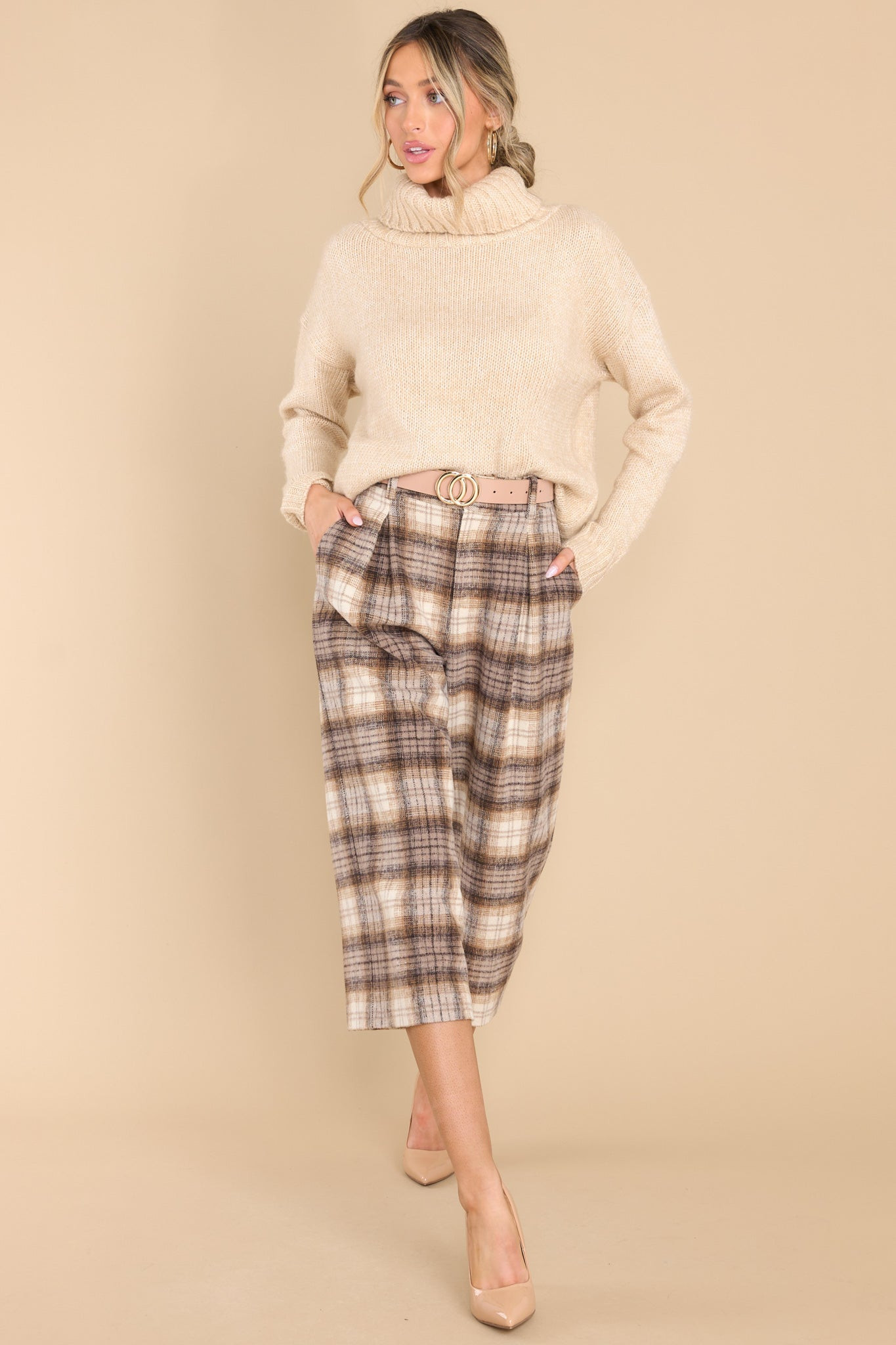 Tuck It In Beige Sweater | Red Dress 