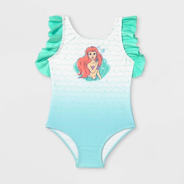 Toddler Girls' Disney Princess Ariel One Piece Swimsuit - Blue | Target