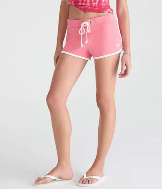 Roxy Logo Low-Rise Fleece Shorts | Aeropostale