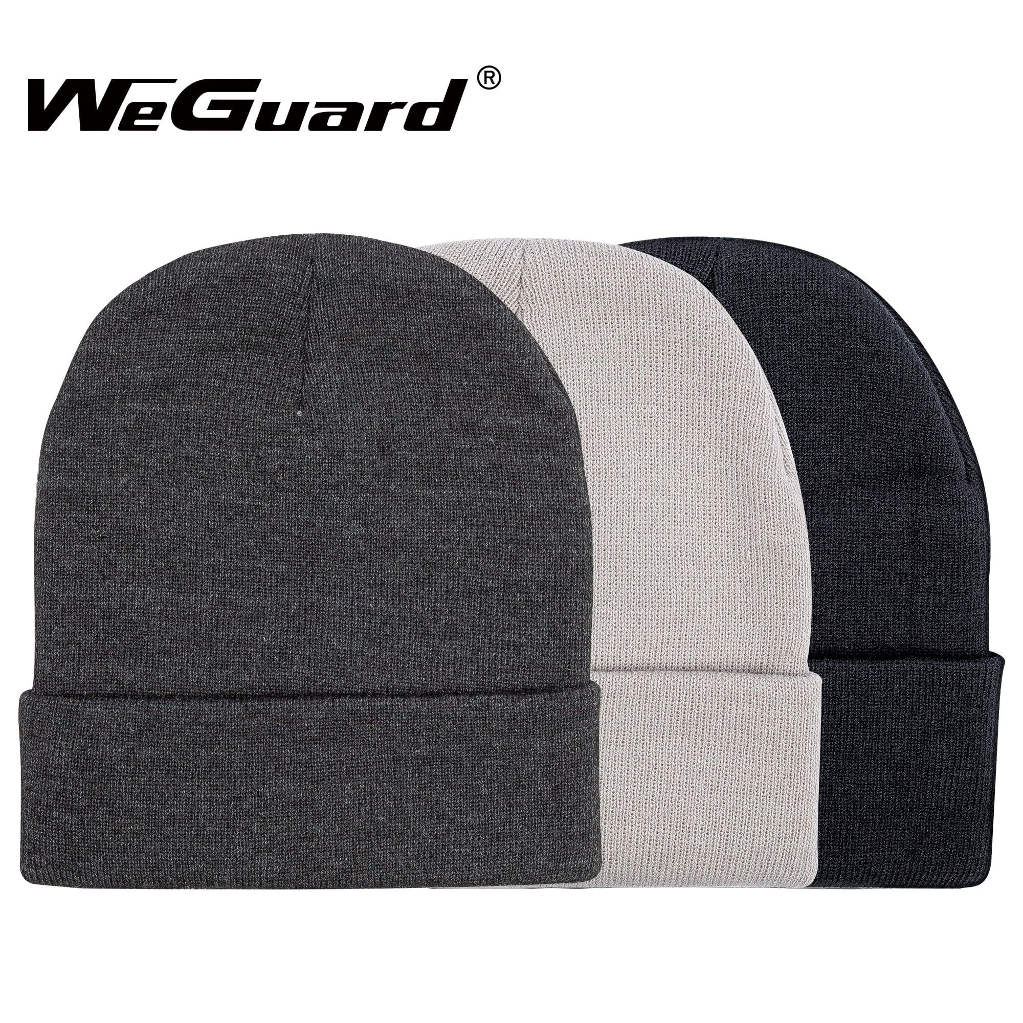 WeGuard Beanie Hats for Men and Women Unisex Beanies 100% Acrylic Thick Quality Warm Grey | Walmart (US)