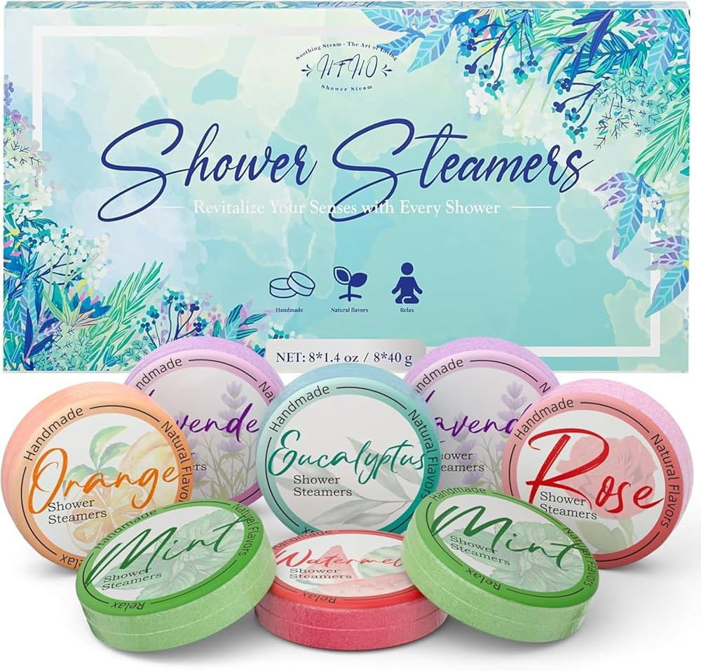 Shower Steamers Aromatherapy 8 Pack - Gifts for Women, Shower Bombs with Essential Oils, Self Car... | Amazon (US)