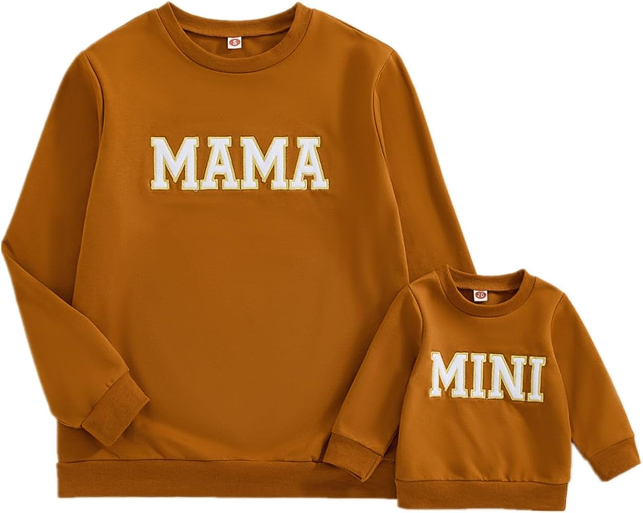 Mommy and Me Letter Print Matching Family Outfits Long Sleeve Crewneck Casual Sweatshirt T-Shirt | Amazon (US)