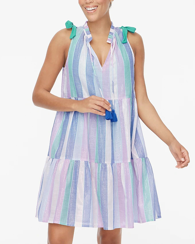 Ruffle shimmer beach dress | J.Crew Factory