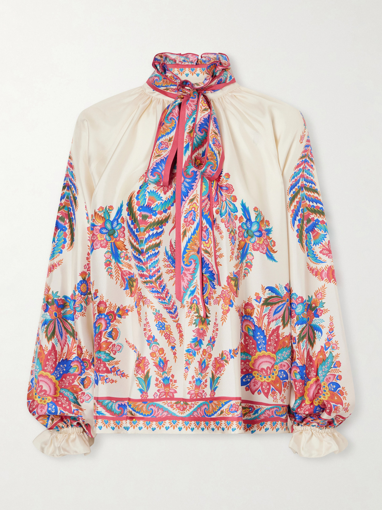 Etro - Pussy-bow Paisley-print Silk Blouse - Multi | NET-A-PORTER (US)